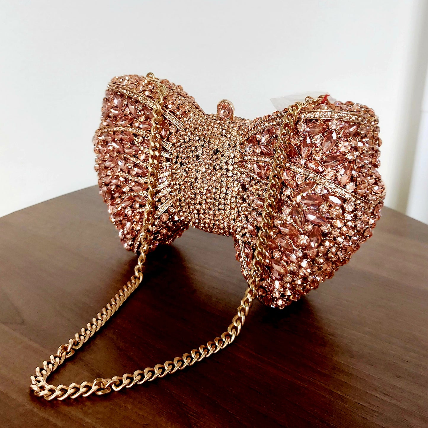 Golden bow jewel bag