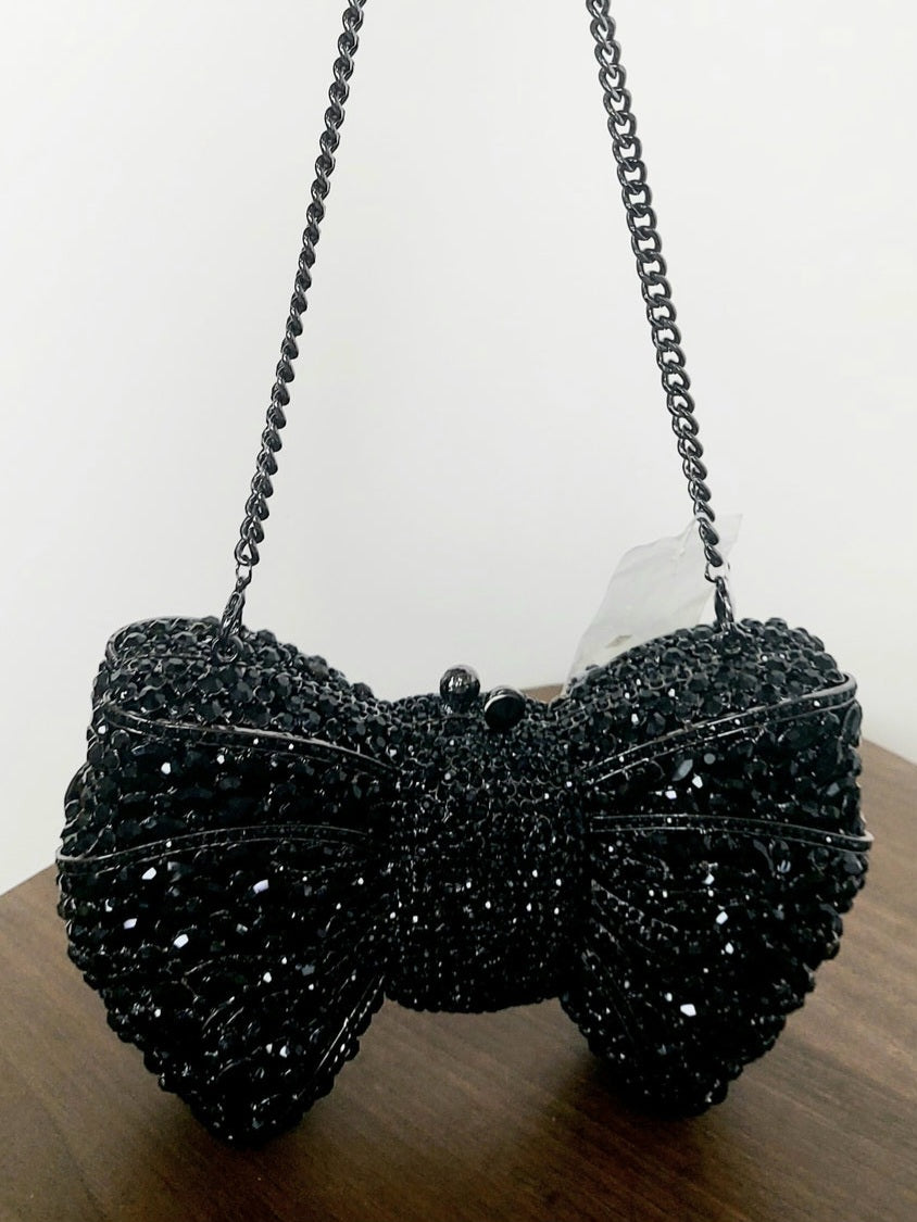 Black bow jewel bag