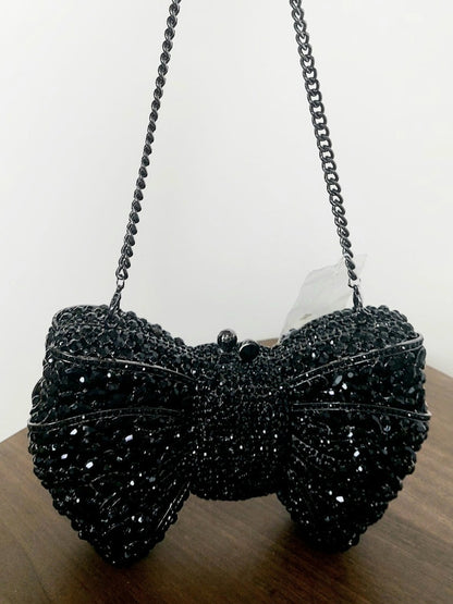 Black bow jewel bag