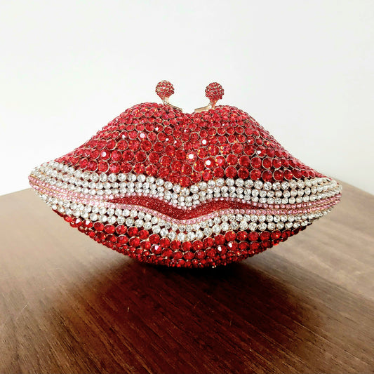 Red lips jewel bag