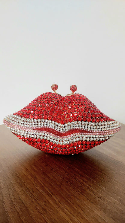 Red lips jewel bag