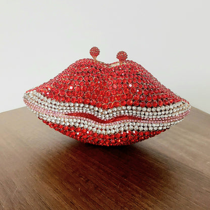 Red lips jewel bag