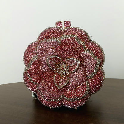 Pink flower jewel bag