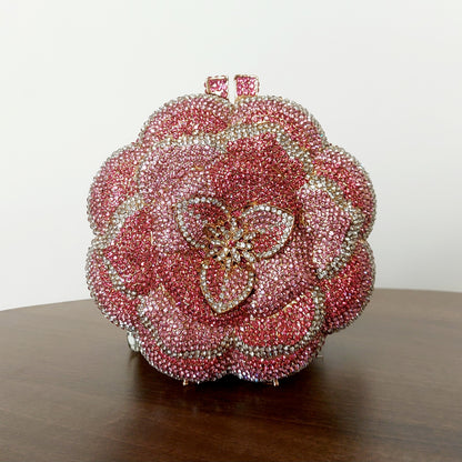 Pink flower jewel bag