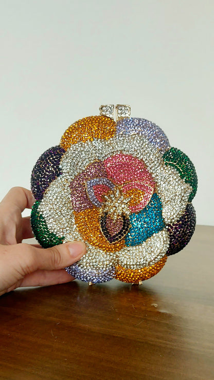 Multicolor flower jewel bag