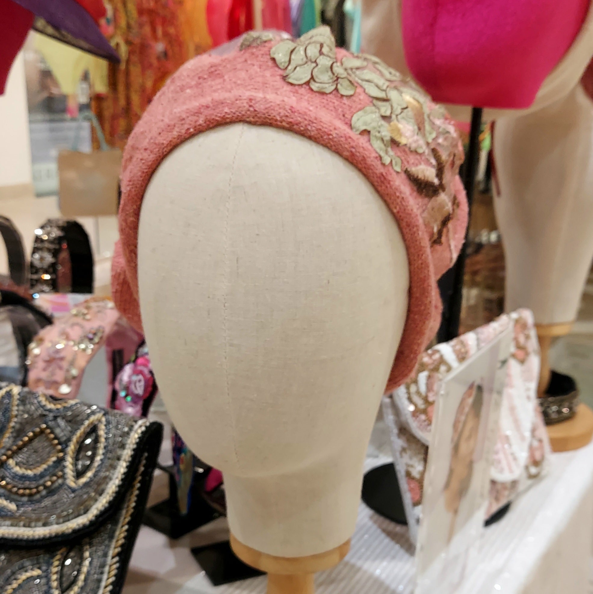 Leaf and Rose Beret