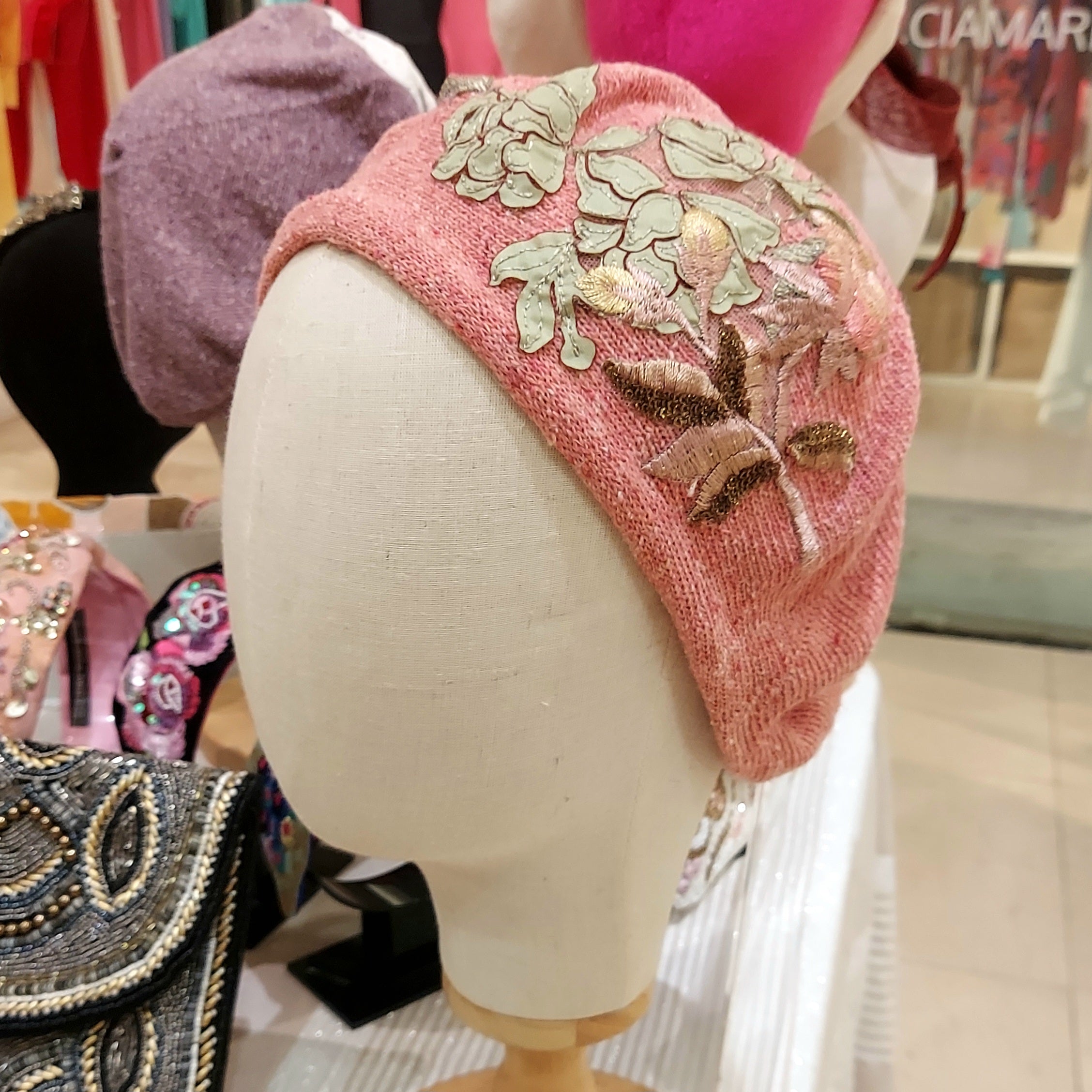 Leaf and Rose Beret