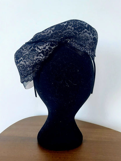 Silver Rosa fascinator