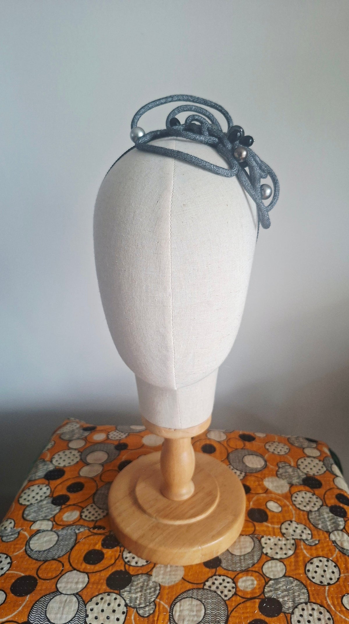 Charcoal Sculptural Fascinator