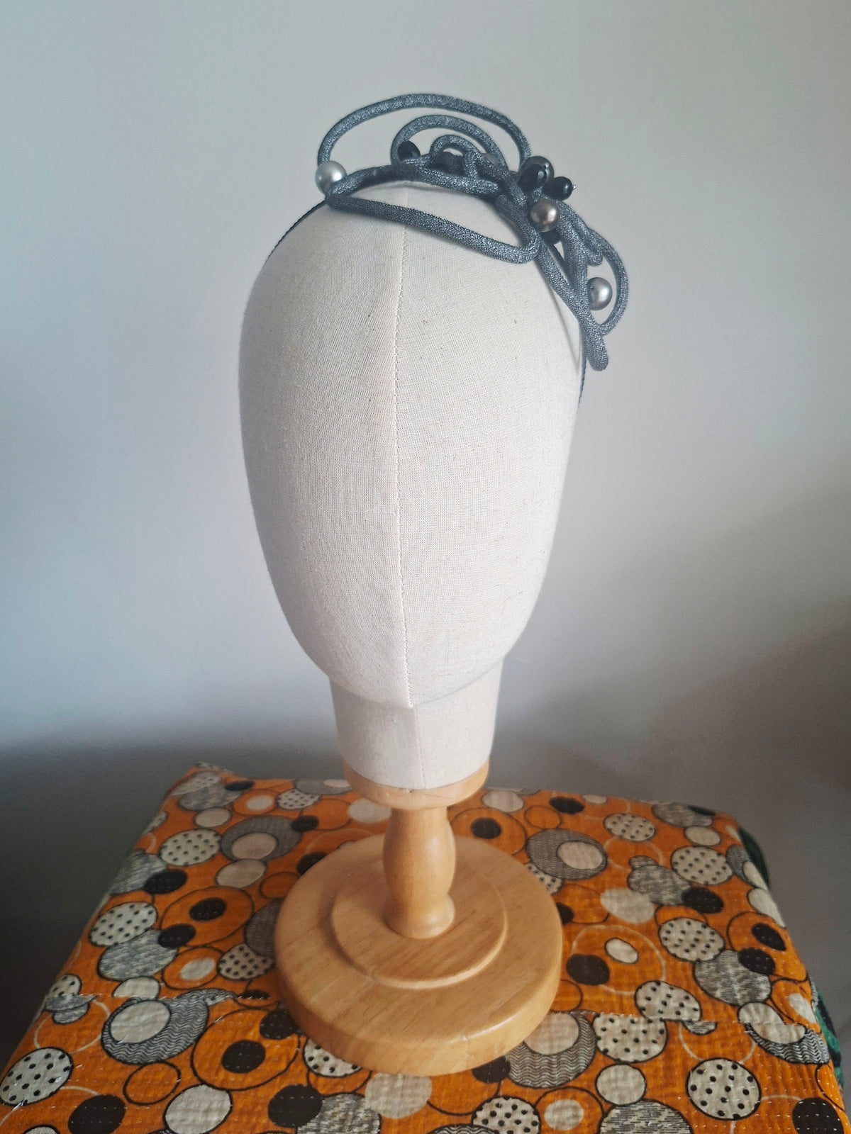 Charcoal Sculptural Fascinator