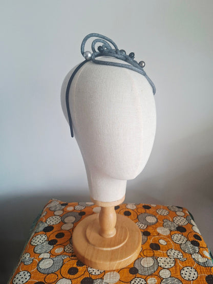 Charcoal Sculptural Fascinator