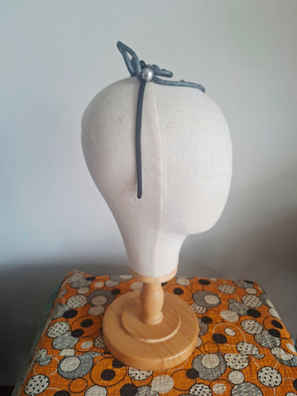 Charcoal Sculptural Fascinator