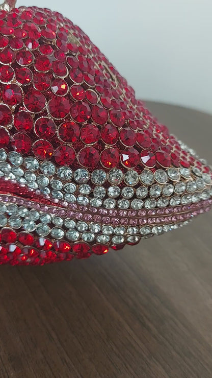 Red lips jewel bag