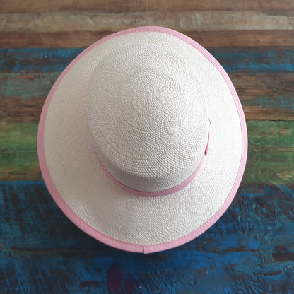 Pink panama straw Seville Hat