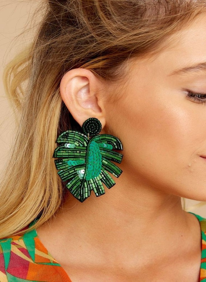 Palm Leaf earrings